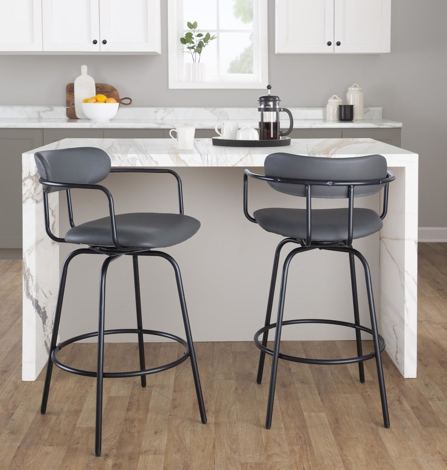 Majestic Office Furniture 26" Fixed-Height Counter Stool - Set of 2