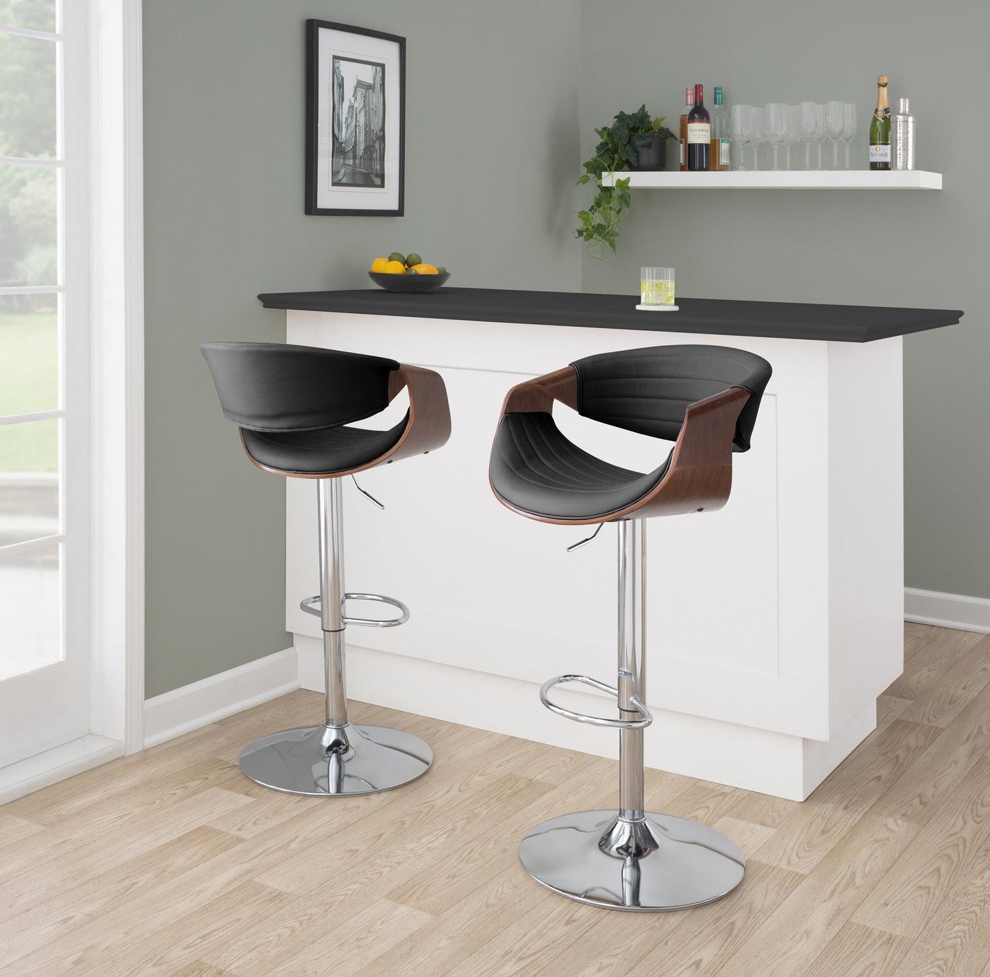 Lumisource Symphony Adjustable Barstool - Set of 2