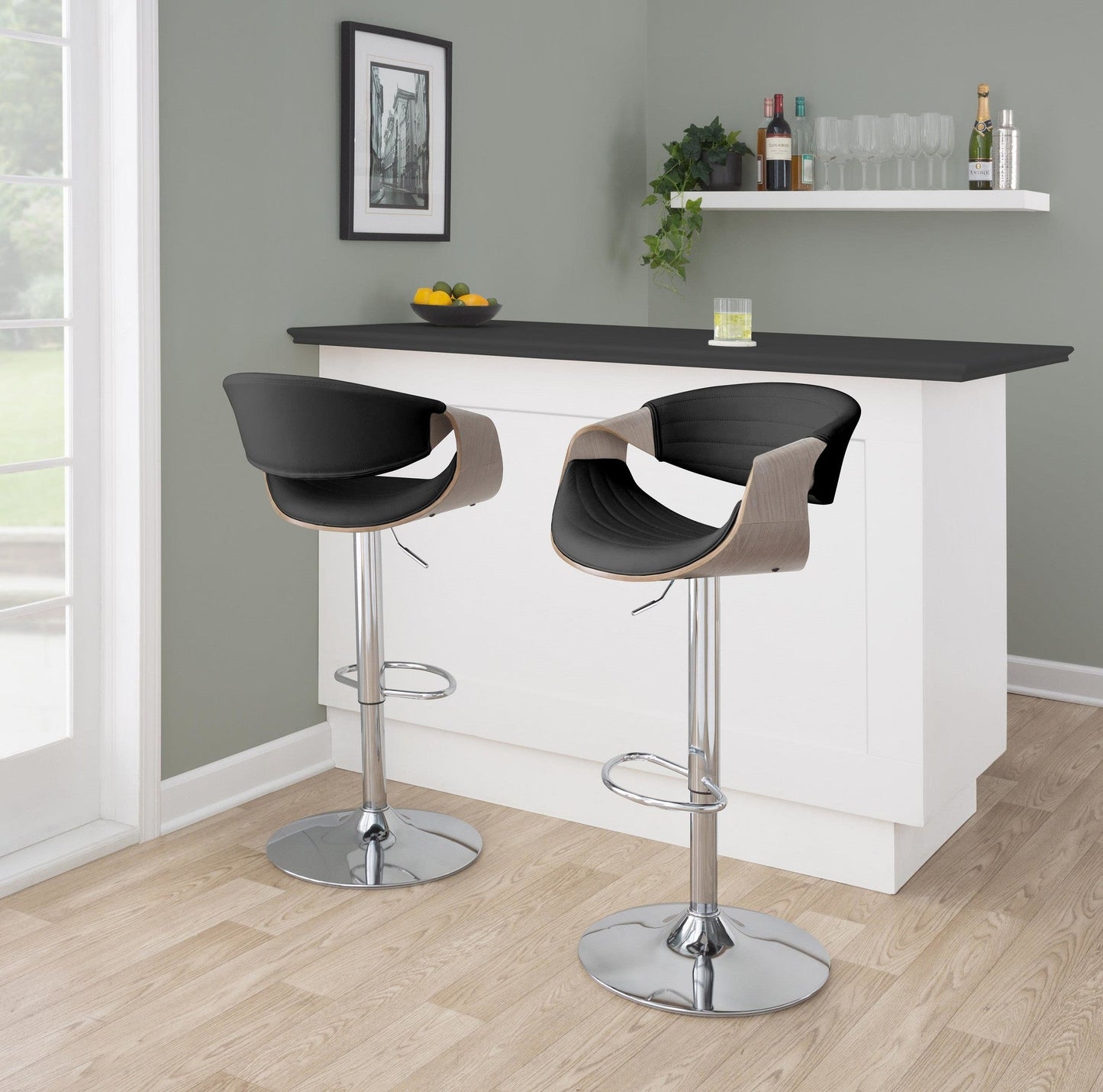 Lumisource Symphony Adjustable Barstool - Set of 2