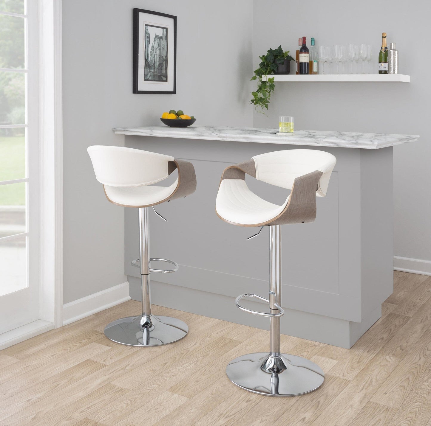Lumisource Symphony Adjustable Barstool - Set of 2