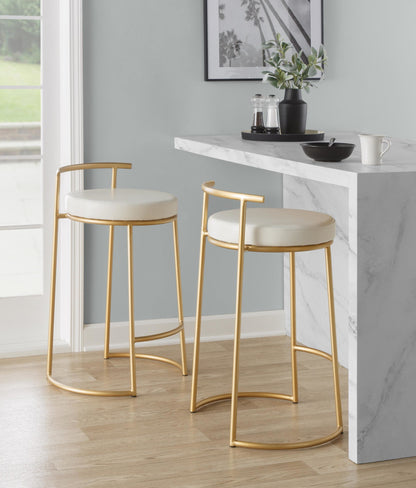 Majestic Office Furniture Fuji 26" Fixed-Height Counter Stool - Set of 2