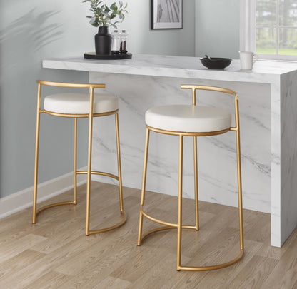 Majestic Office Furniture Fuji 26" Fixed-Height Counter Stool - Set of 2