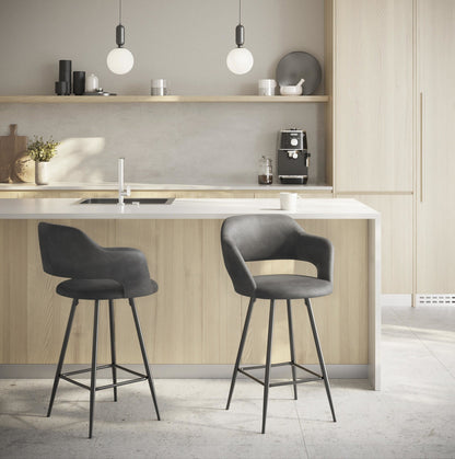 Majestic Office Furniture 25" Fixed-Height Counter Stool - Set of 2