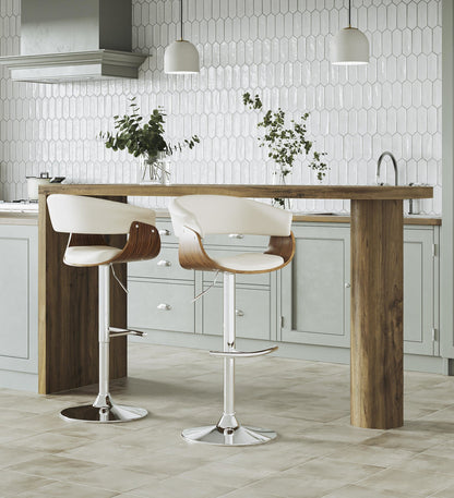 Lumisource Vintage Mod Adjustable Barstool - Set of 2