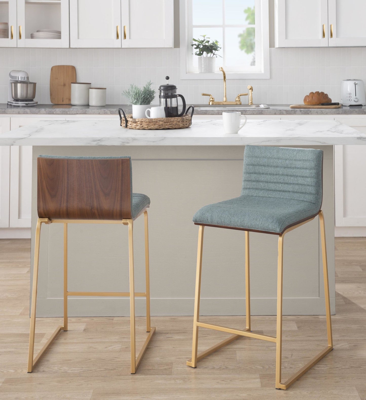 Majestic Office Furniture Mara 26" Fixed-Height Counter Stool - Set of 2