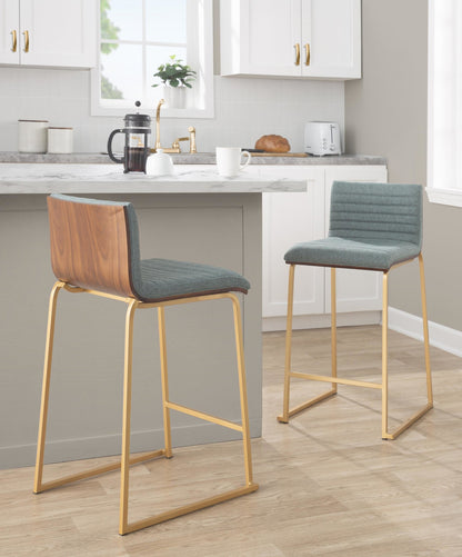 Majestic Office Furniture Mara 26" Fixed-Height Counter Stool - Set of 2