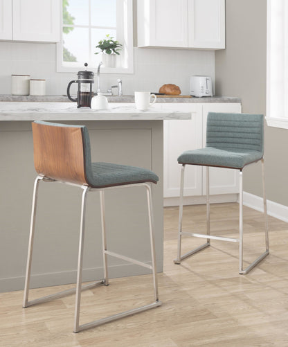Majestic Office Furniture Mara 26" Fixed-Height Counter Stool - Set of 2