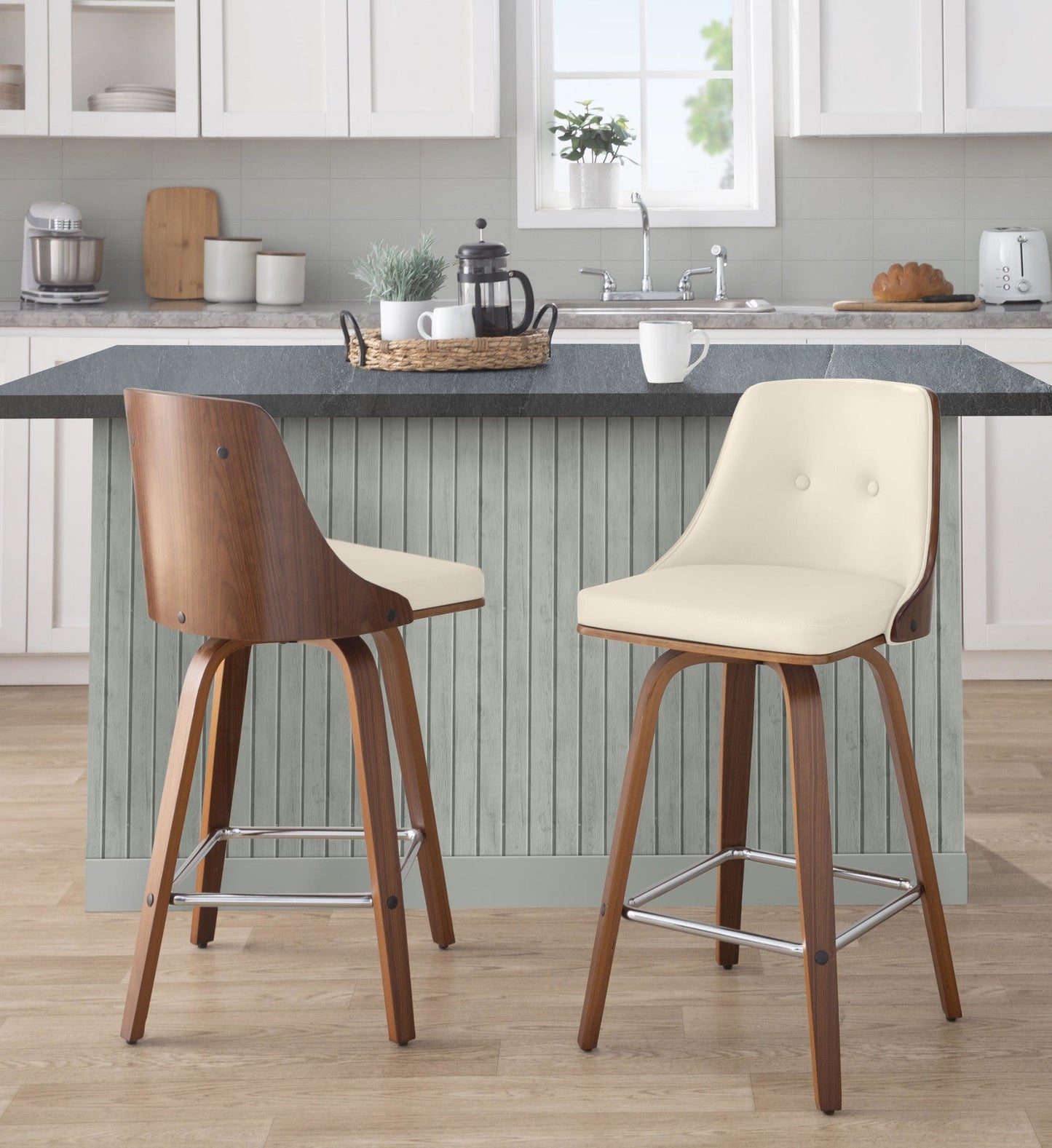 Majestic Office Furniture 26" Fixed-Height Counter Stool - Set of 2
