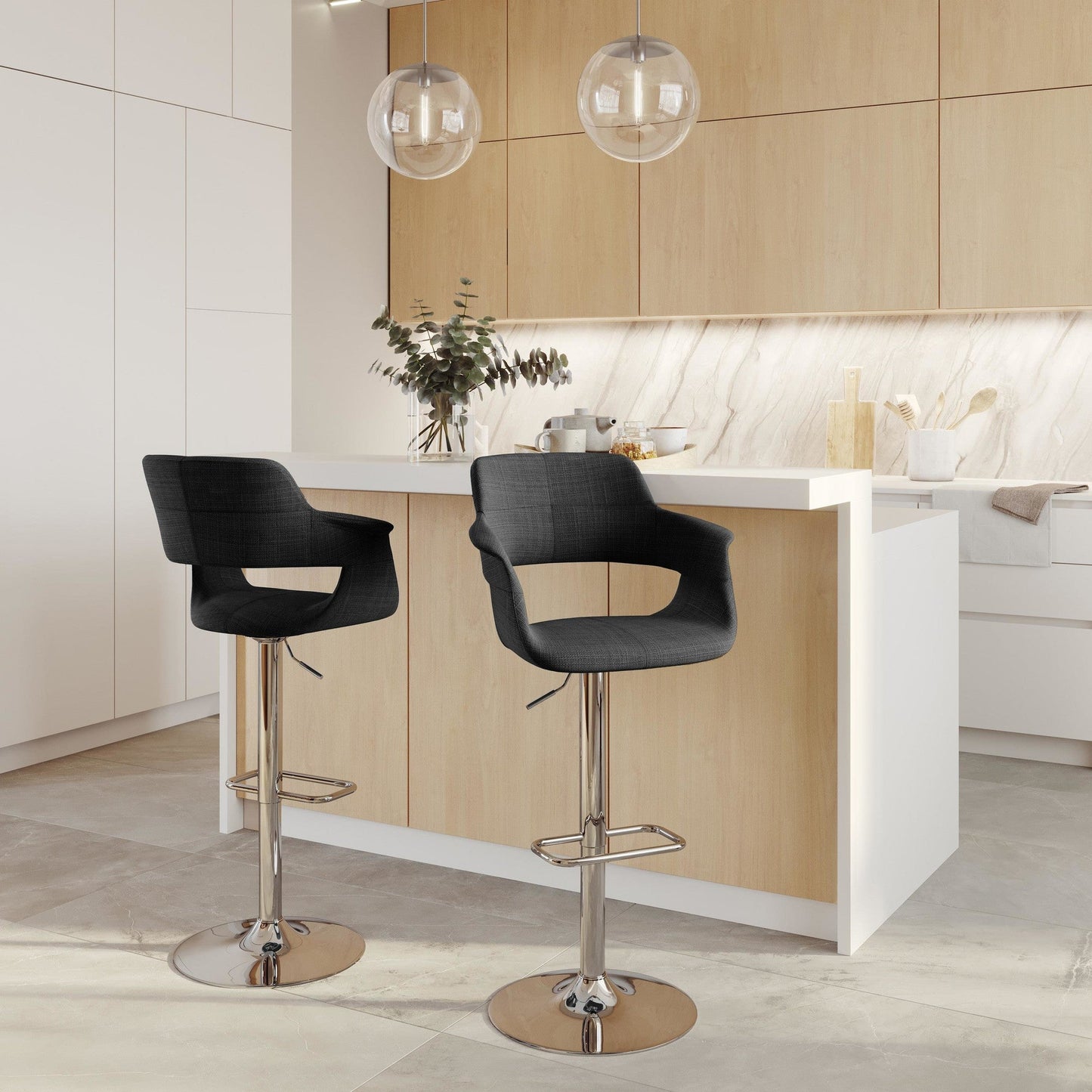Majestic Office Furniture Flair Adjustable Barstool - Set of 2