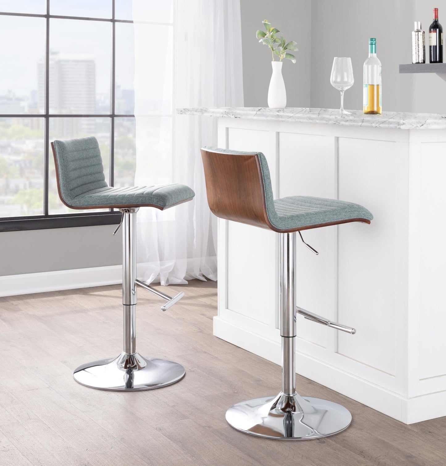 Majestic Office Furniture Adjustable Barstool - Set of 2