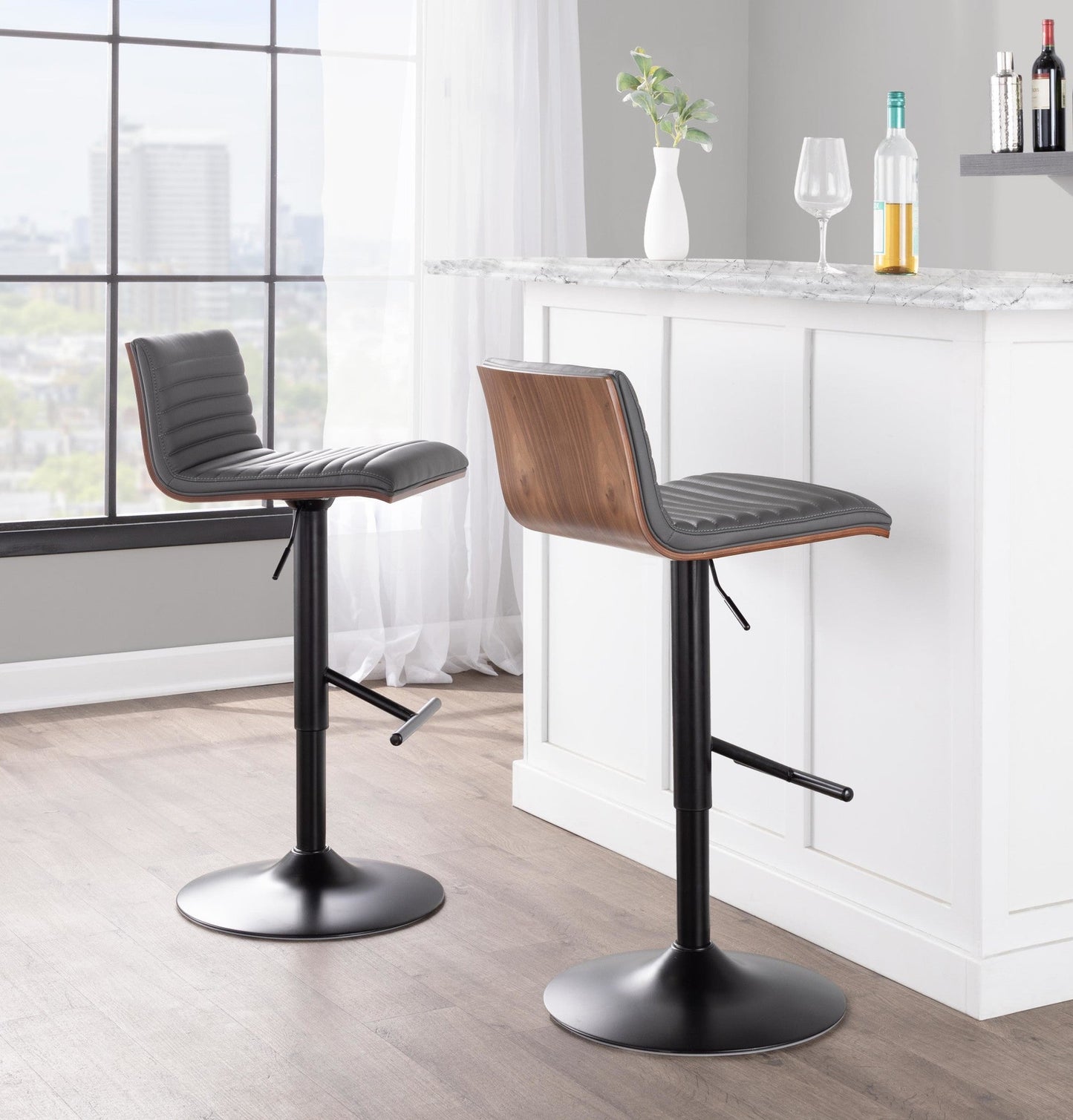 Majestic Office Furniture Adjustable Barstool - Set of 2