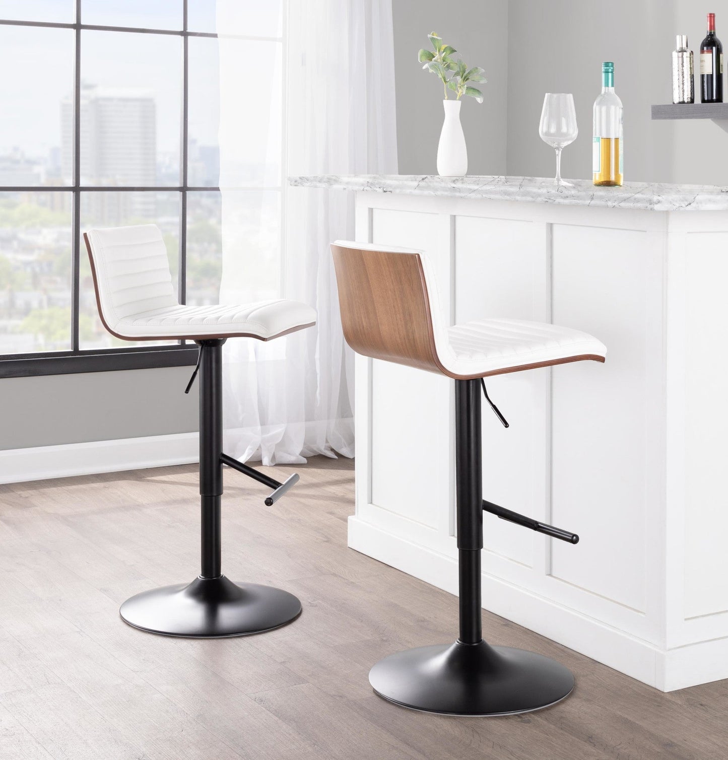 Majestic Office Furniture Adjustable Barstool - Set of 2