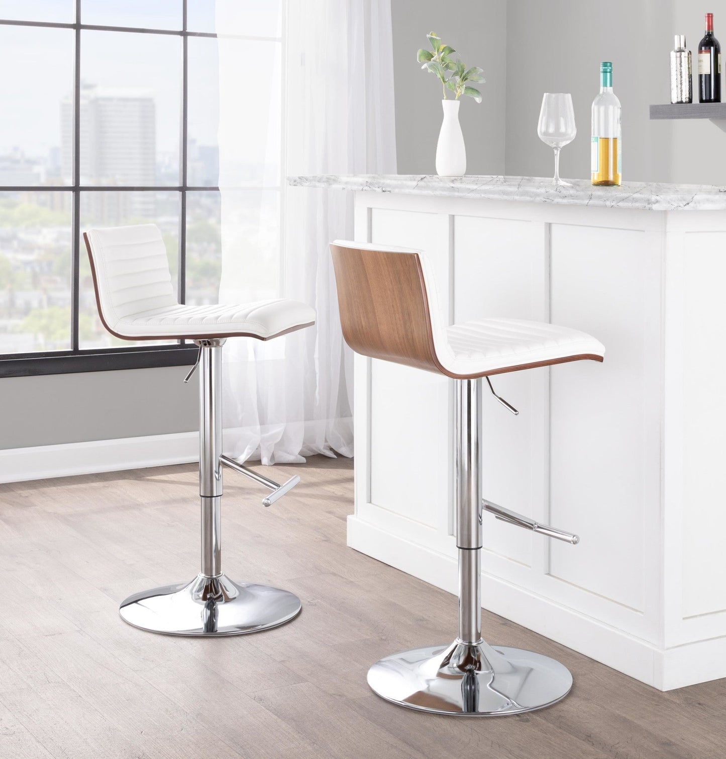 Majestic Office Furniture Adjustable Barstool - Set of 2