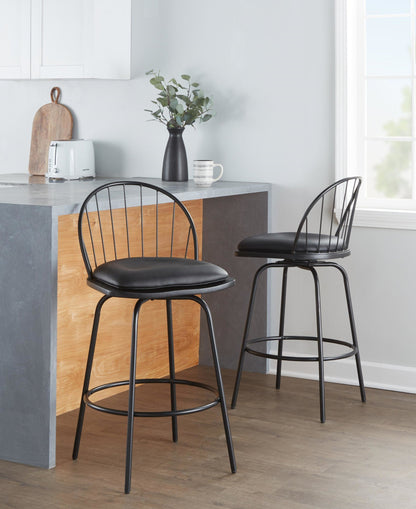 Majestic Office Furniture Claire 26" Fixed-Height Counter Stool - Set of 2