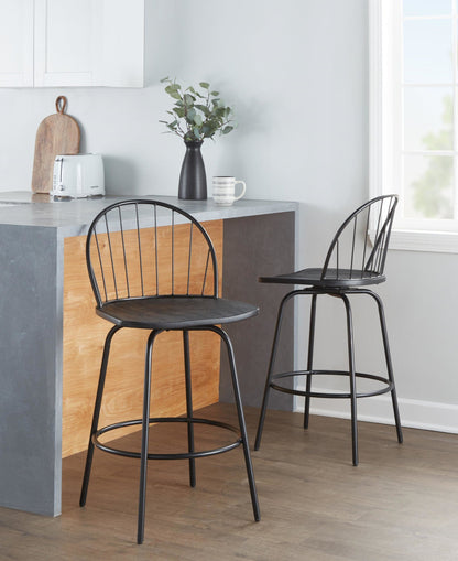 Majestic Office Furniture Claire 26" Fixed-Height Counter Stool - Set of 2