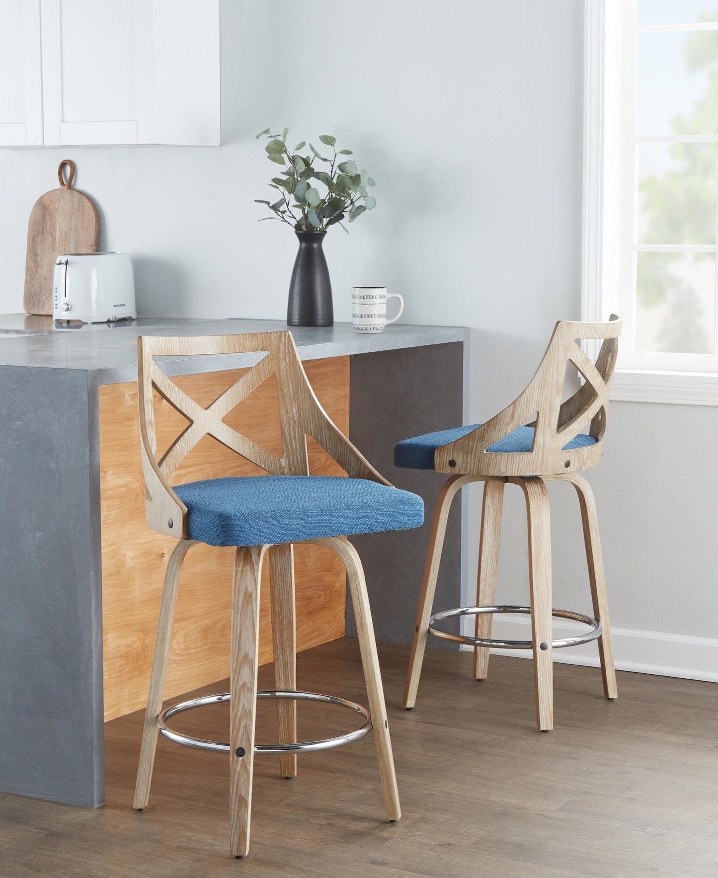 Majestic Office Furniture 26" Fixed-Height Counter Stool - Set of 2