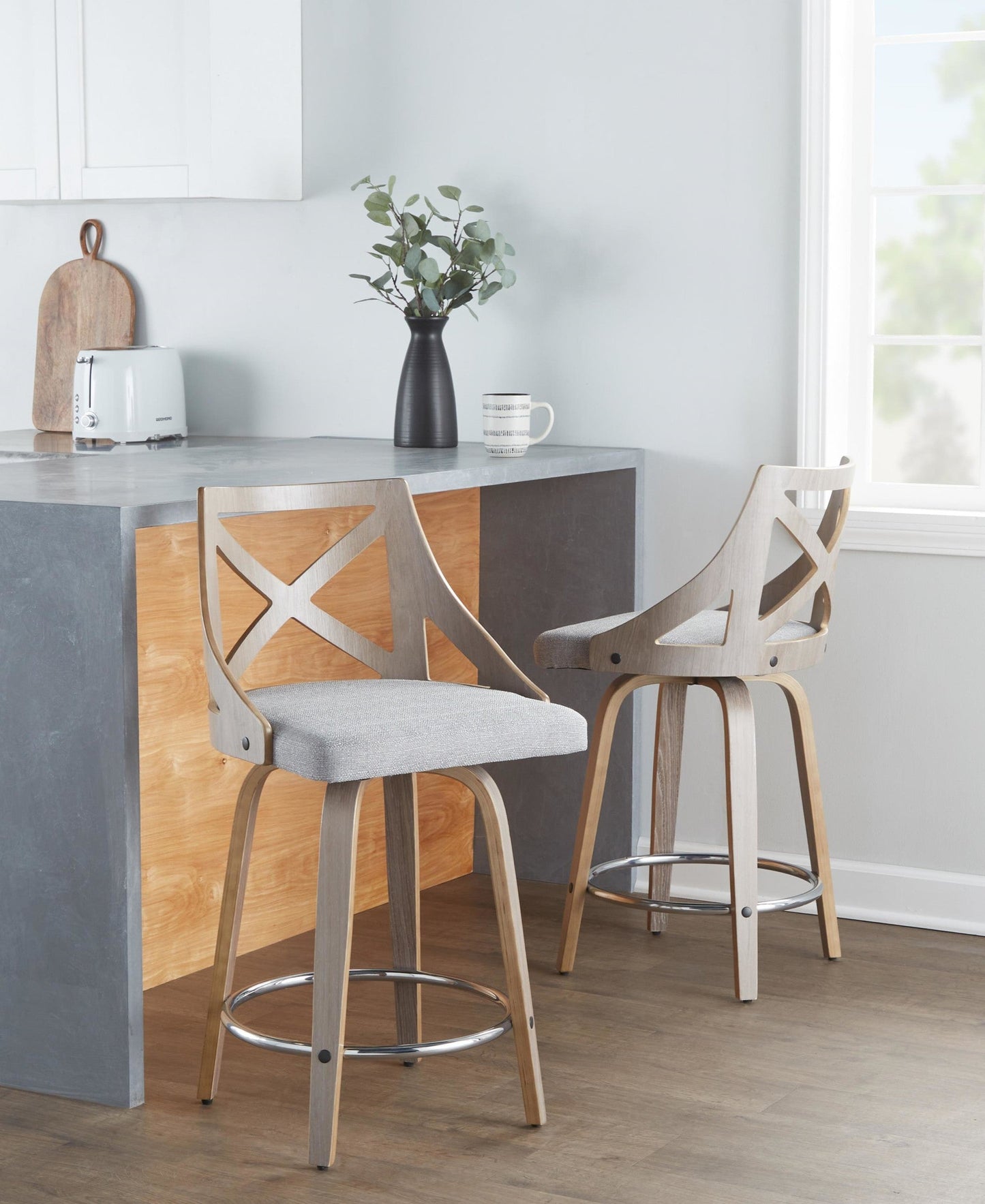 Majestic Office Furniture 26" Fixed-Height Counter Stool - Set of 2