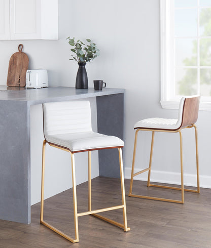 Majestic Office Furniture Mara 26" Fixed-Height Counter Stool - Set of 2