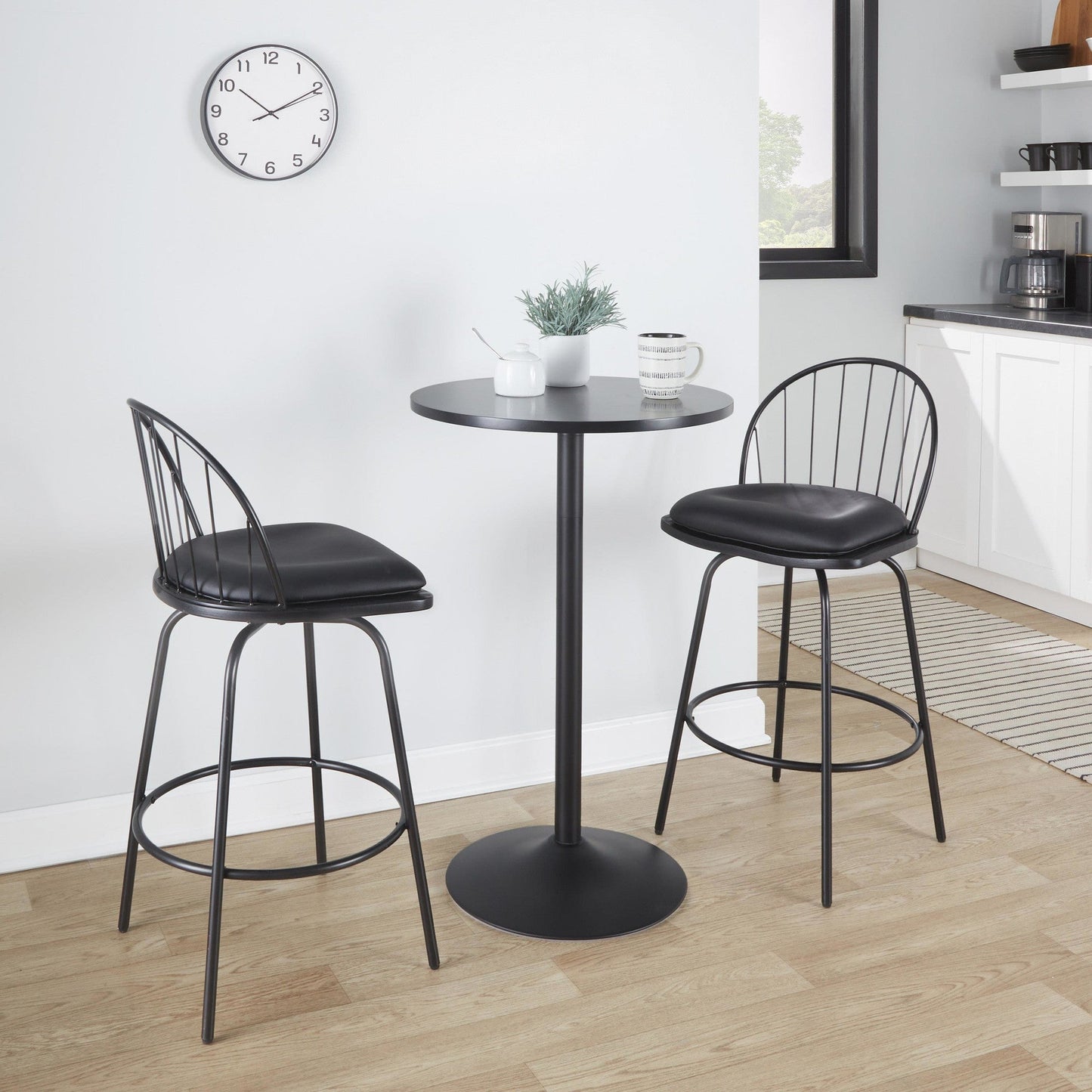 Majestic Office Furniture Claire 26" Fixed-Height Counter Stool - Set of 2