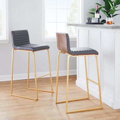 Lumisource Mason Mara 30" Fixed-Height Barstool - Set of 2