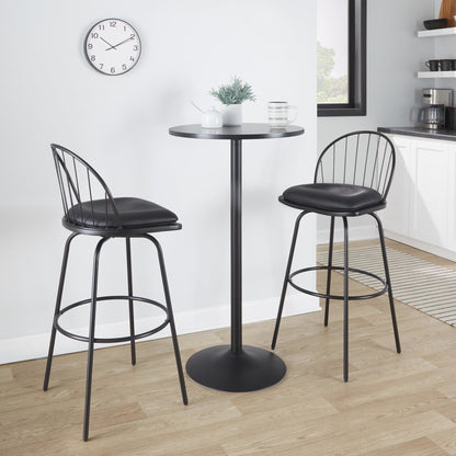 Majestic Office Furniture Claire 30" Fixed-Height Barstool - Set of 2