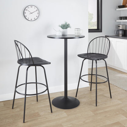 Majestic Office Furniture Claire 30" Fixed-Height Barstool - Set of 2