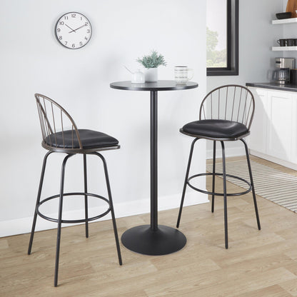 Majestic Office Furniture Claire 30" Fixed-Height Barstool - Set of 2