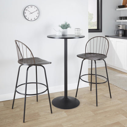 Majestic Office Furniture Claire 30" Fixed-Height Barstool - Set of 2