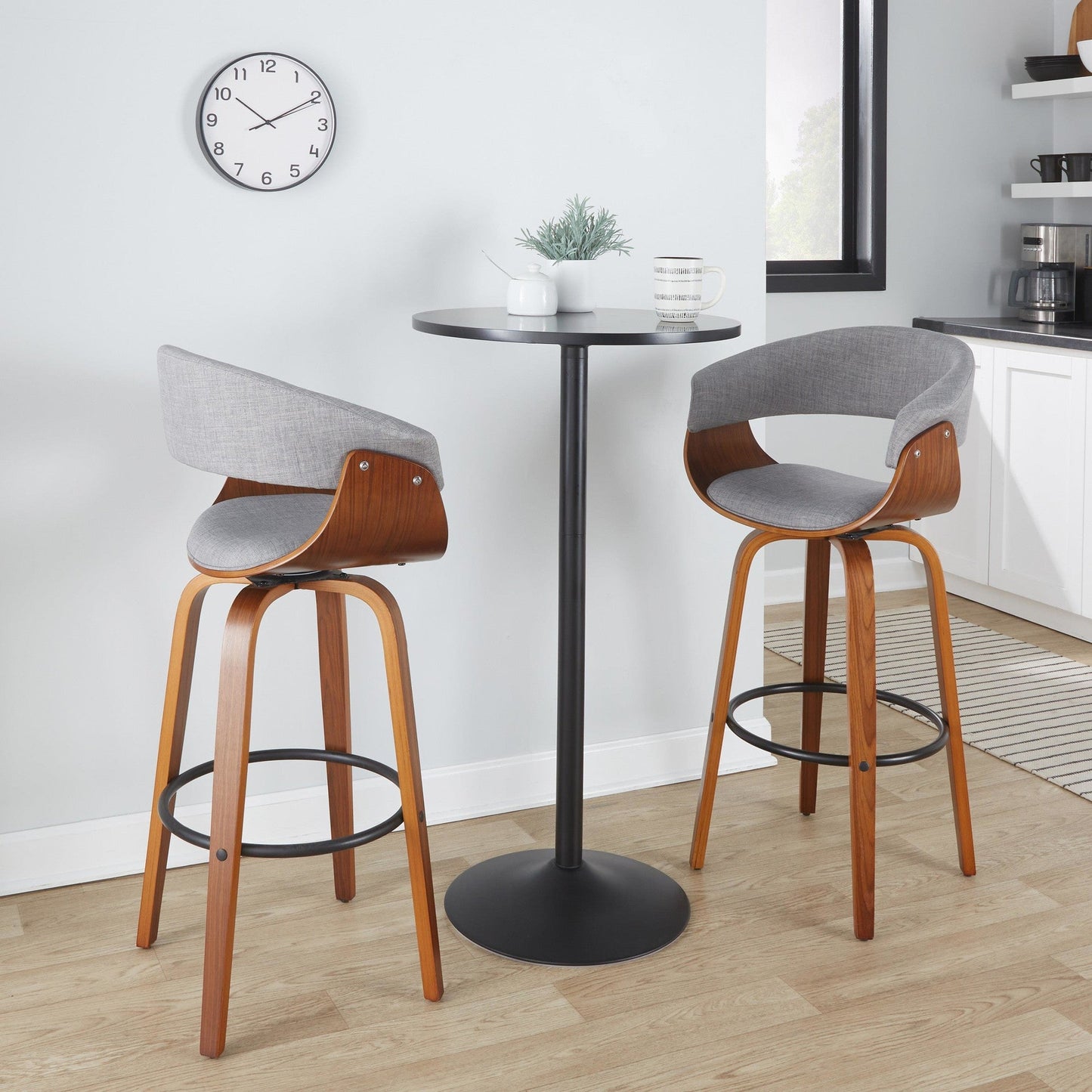 Majestic Office Furniture Mod 30" Fixed-Height Barstool - Set of 2