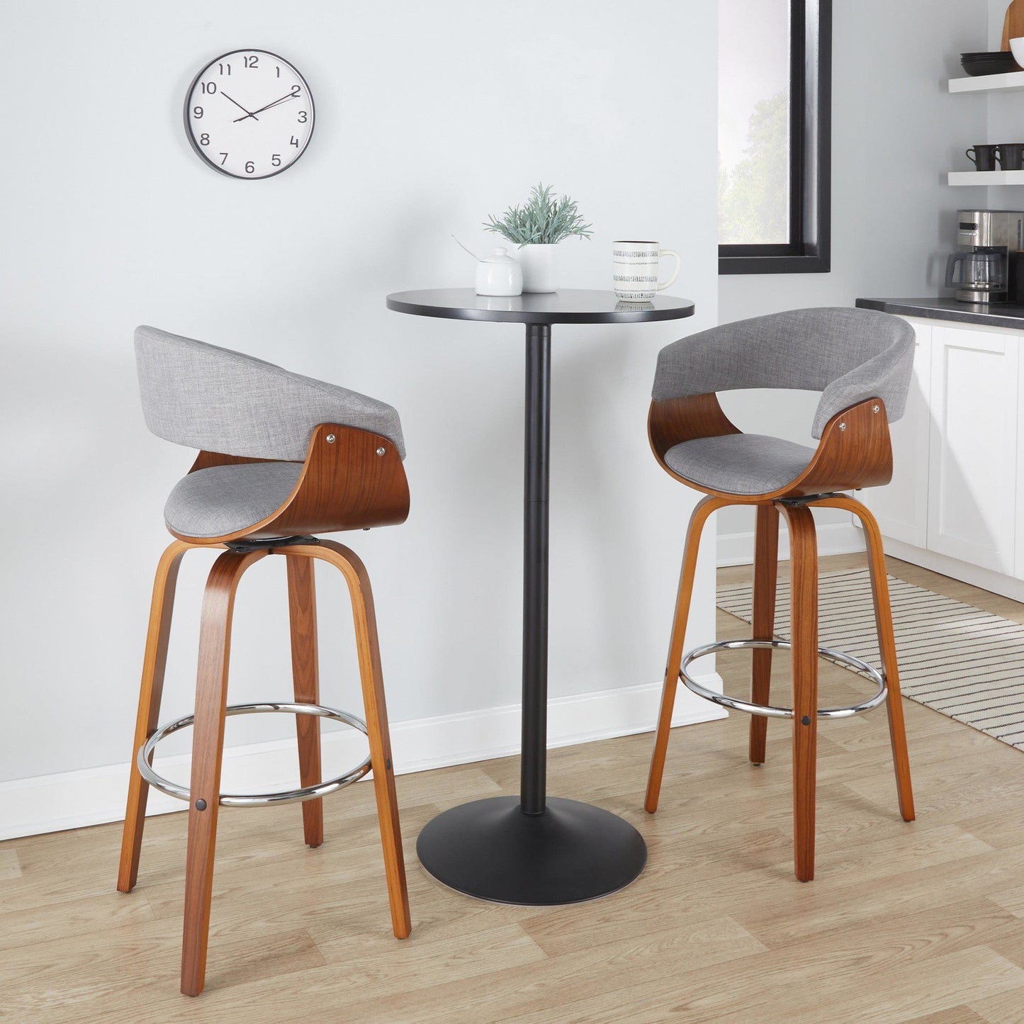 Majestic Office Furniture Mod 30" Fixed-Height Barstool - Set of 2