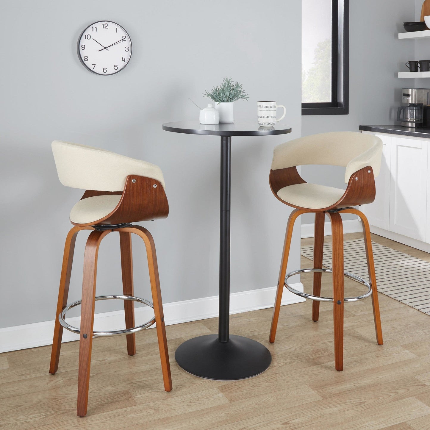 Majestic Office Furniture Mod 30" Fixed-Height Barstool - Set of 2
