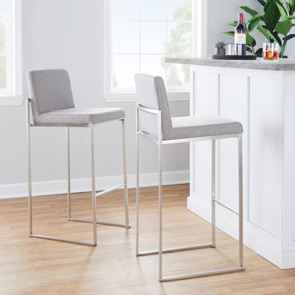 Majestic Office Furniture High Back 30" Fixed-Height Barstool - Set Of 3
