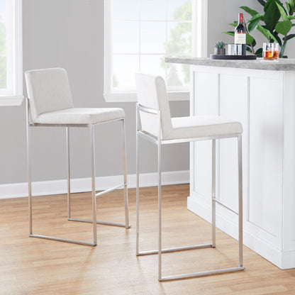 Majestic Office Furniture High Back 30" Fixed-Height Barstool - Set Of 3