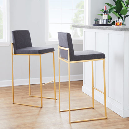 Majestic Office Furniture High Back 30" Fixed-Height Barstool - Set Of 3