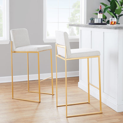 Majestic Office Furniture High Back 30" Fixed-Height Barstool - Set Of 3