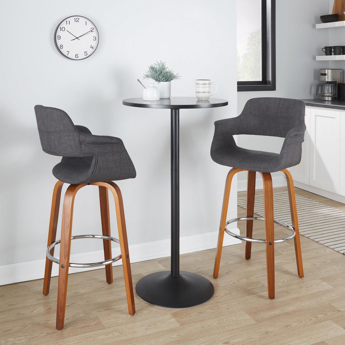 Majestic Office Furniture Flair 30" Fixed-Height Barstool - Set of 2
