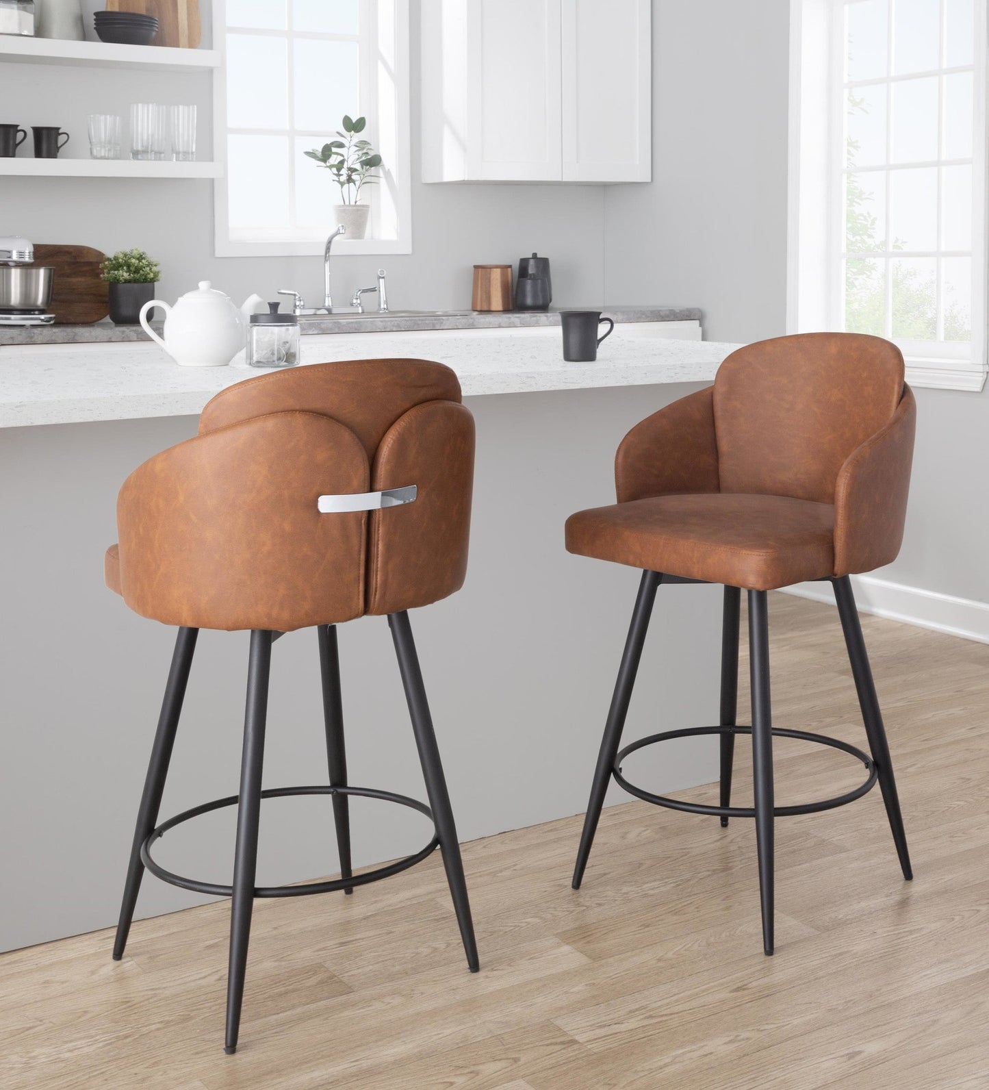 Majestic Office Furniture 26" Fixed-Height Counter Stool - Set of 2