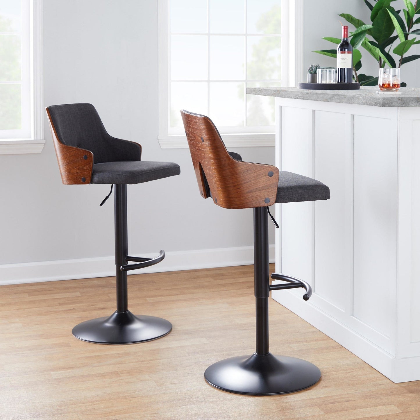 Majestic Office Furniture Adjustable Barstool - Set of 2