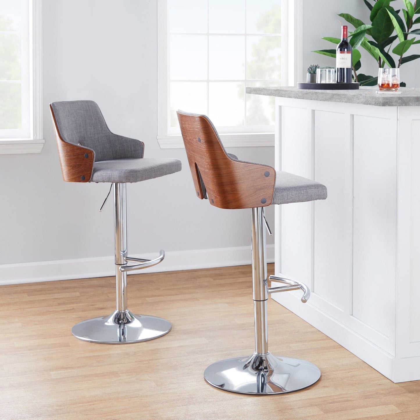 Majestic Office Furniture Adjustable Barstool - Set of 2