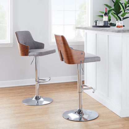 Majestic Office Furniture Adjustable Barstool - Set of 2