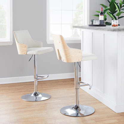 Majestic Office Furniture Adjustable Barstool - Set of 2