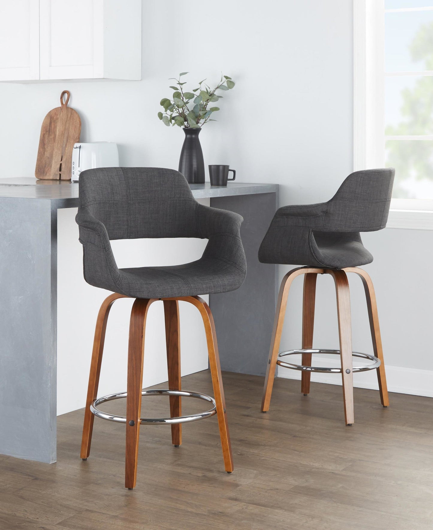 Majestic Office Furniture Flair 26" Fixed-Height Counter Stool - Set of 2