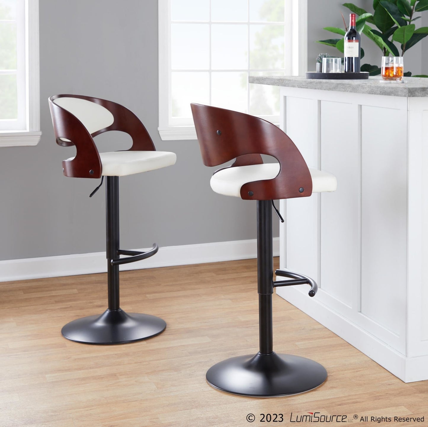 Majestic Office Furniture Adjustable Barstool - Set of 2