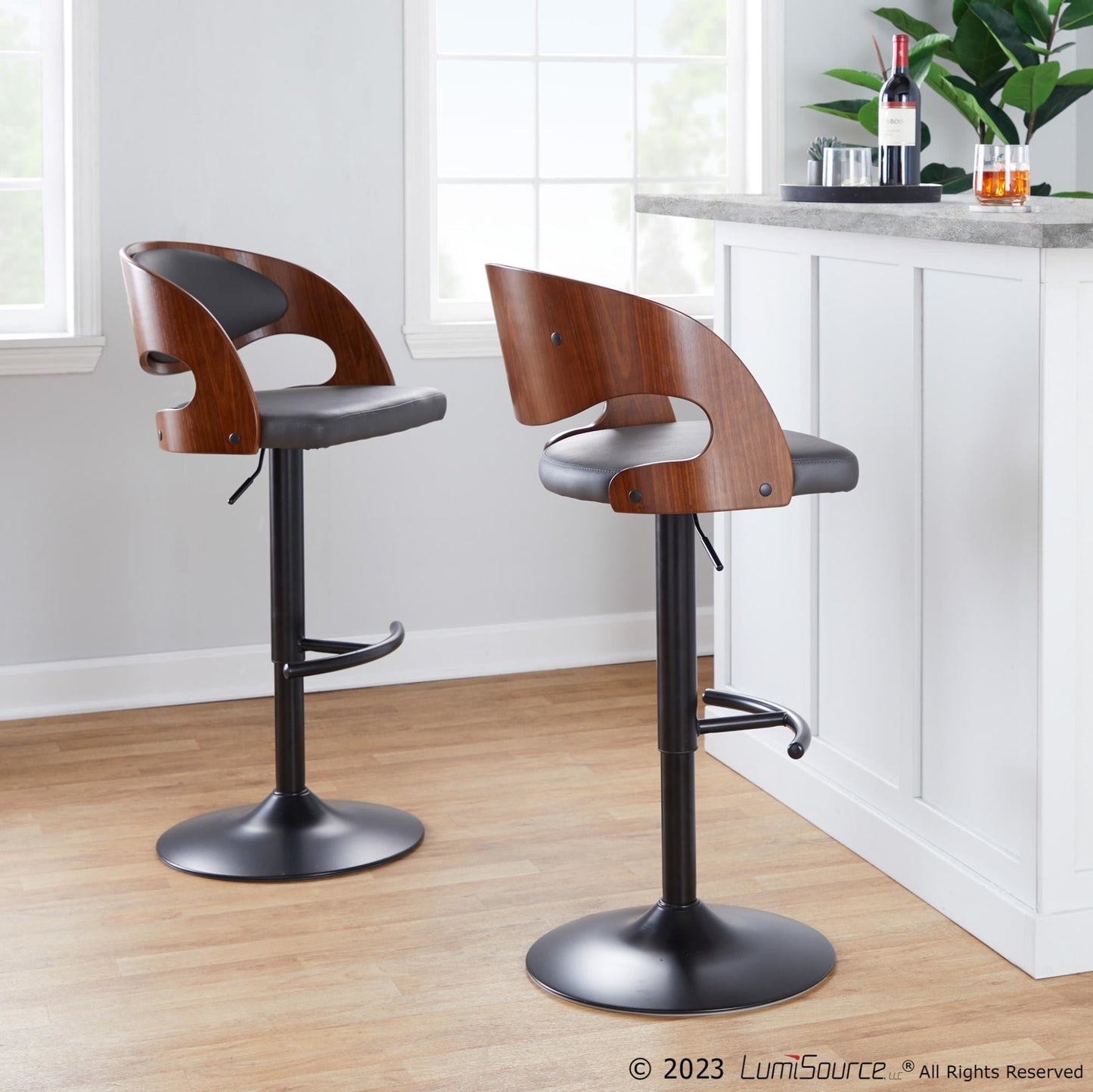 Majestic Office Furniture Adjustable Barstool - Set of 2