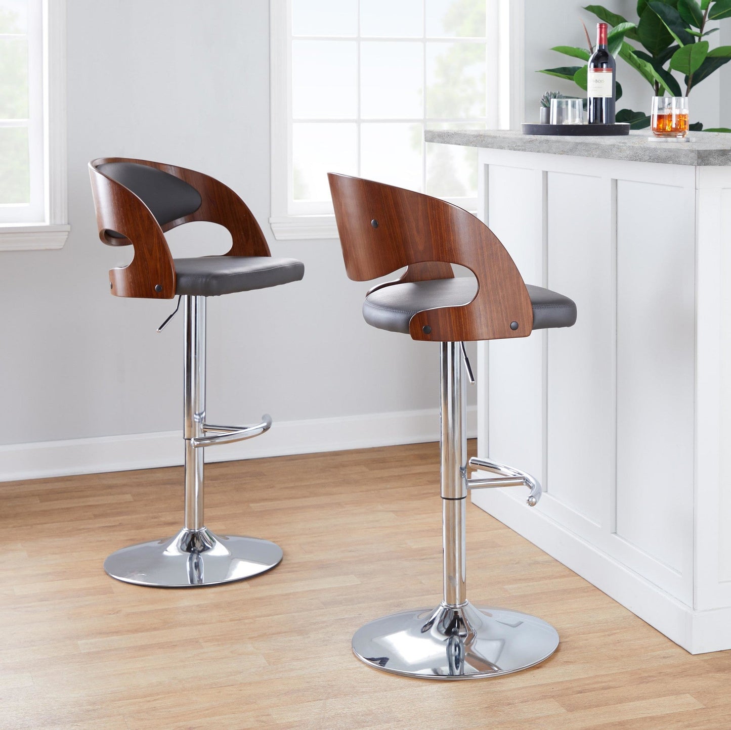 Majestic Office Furniture Adjustable Barstool - Set of 2