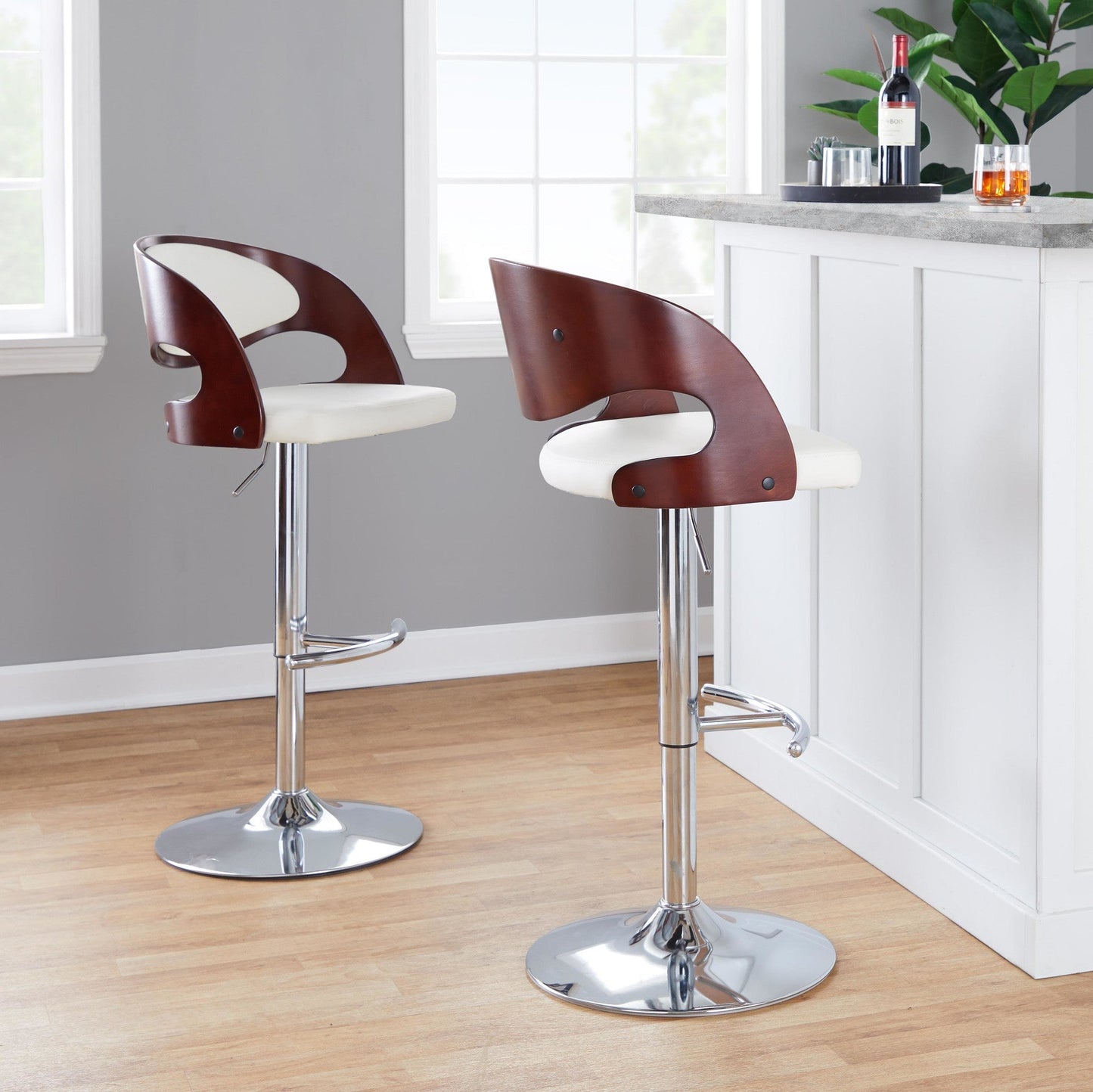 Majestic Office Furniture Adjustable Barstool - Set of 2