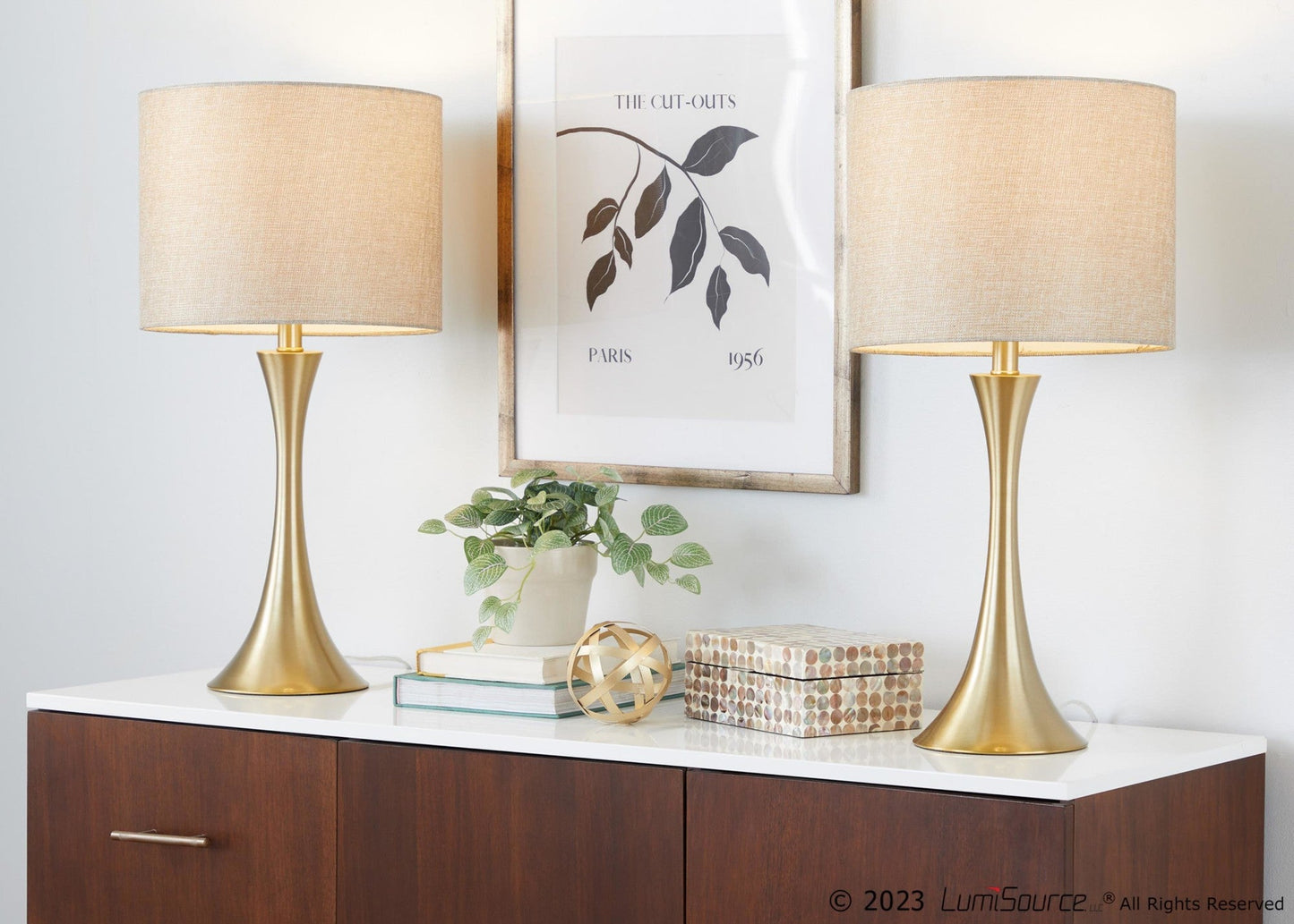 Majestic Office Furniture 24" Metal Table Lamp - Set of 2