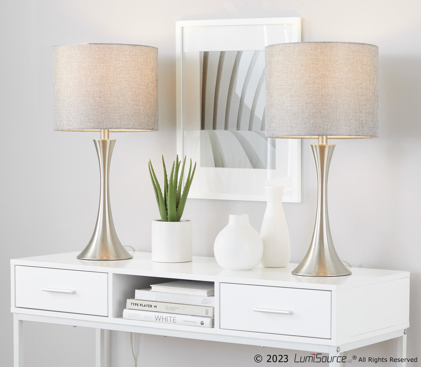 Majestic Office Furniture 24" Metal Table Lamp - Set of 2