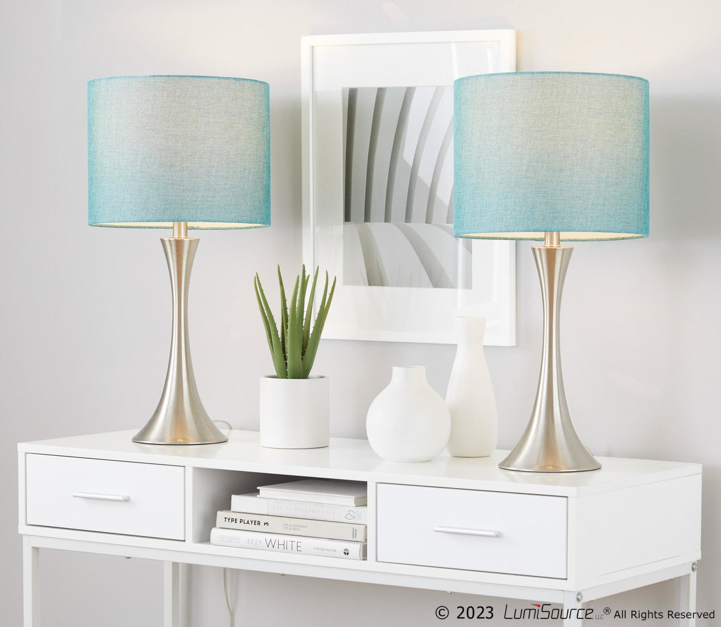 Majestic Office Furniture 24" Metal Table Lamp - Set of 2
