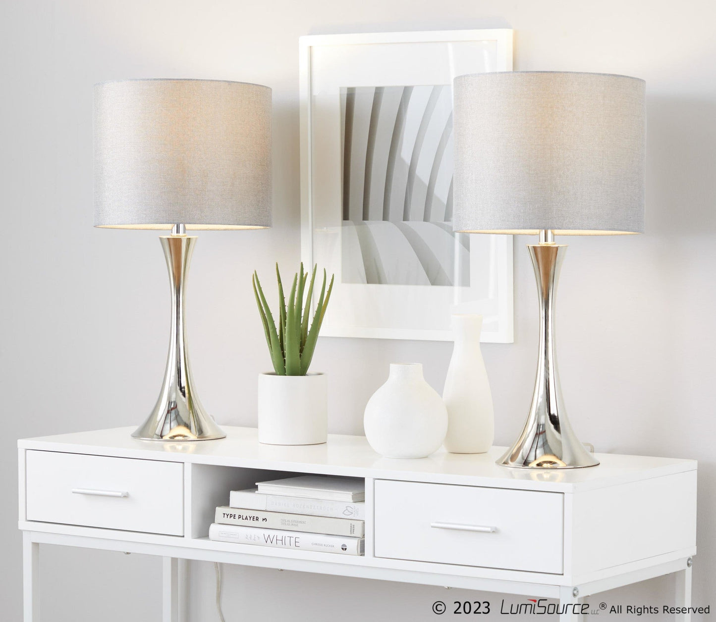 Majestic Office Furniture 24" Metal Table Lamp - Set of 2